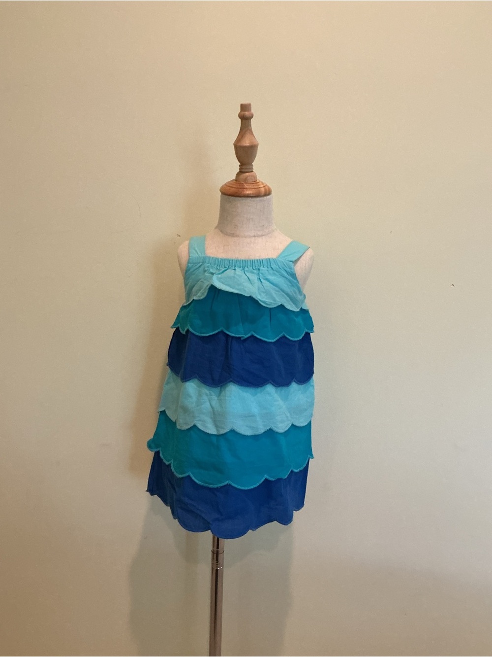 Gymboree Teal Aqua Blue Layered Ruffle Dress